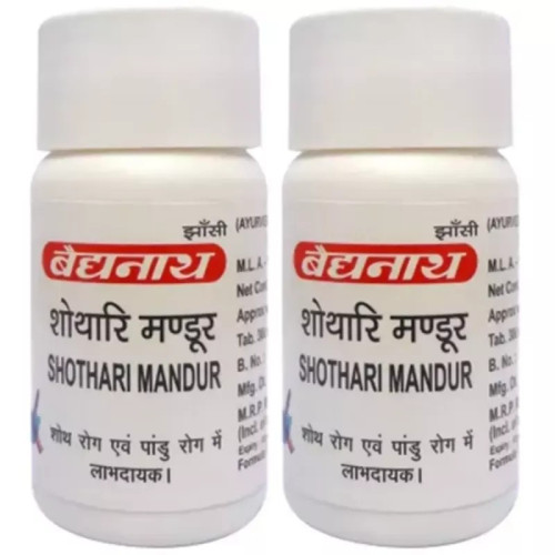 Baidyanath Shothari Mandur (40 Tablets, Pack of 2)