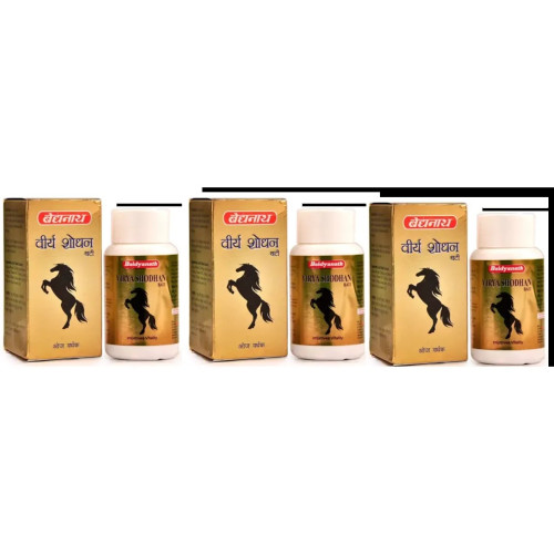 Baidyanath Virya Shodhan Bati (60 Tablets, Pack of 3)