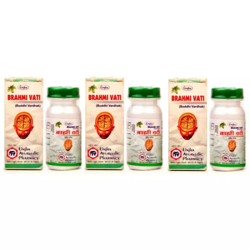 Unjha Brahmi Vati (Buddhi Vardhak) (40 Tablets, Pack of 3)