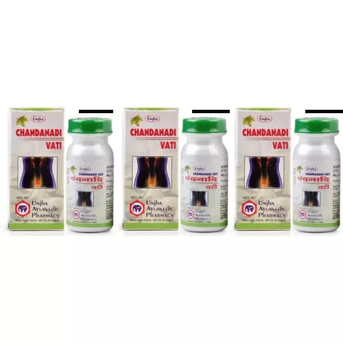 Unjha Chandanadi Vati (40 Tablets, Pack of 3)