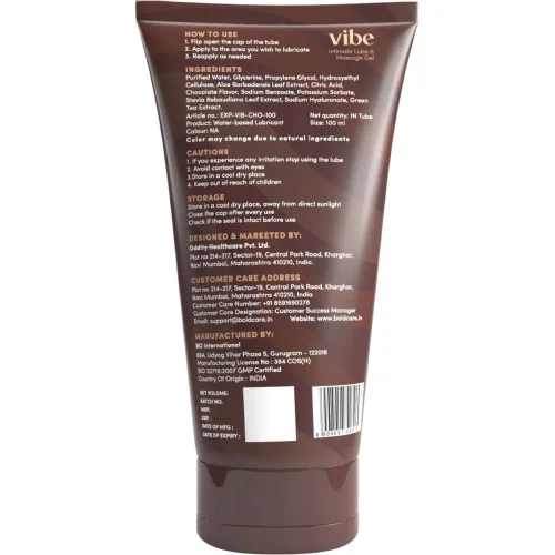 Bold Care Vibe Lube And Massage Gel Chocolate Flavor (100ml)