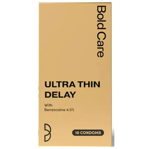 Bold Care Ultra Thin Condoms Delay With Benzocaine 4.5% (10units)