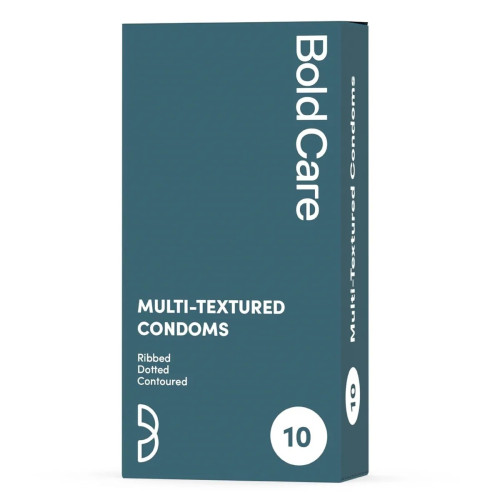 Bold Care Multi Textured Condoms Ribbed Dotted Contoured (10units)