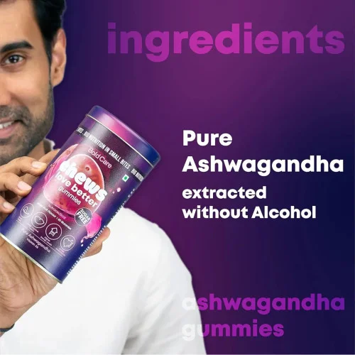 Bold Care Chews Love Better Pure Ashwagandha Gummies Sugar Free (60pcs)