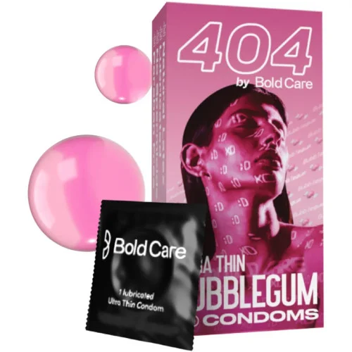 Bold Care 404 Super Ultra Thin Bubblegum Flavored Condoms For Men (10units)