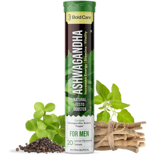 Bold Care Ashwagandha Effervescent  Tablets Lemon Flavour (20 Tablets)