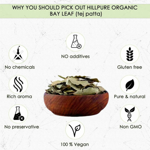 Hillpure Organic Bay Leaf (Tej Patta) (100g)