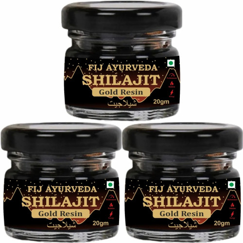 Fij Ayurveda Shilajit Gold Resin (20g, Pack of 3)