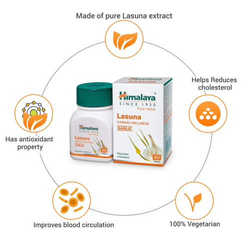 Himalaya Lasuna  Tablet (60 Tablets)