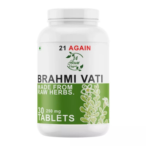 24 Hours Organic Brahmi Vati 500Mg  Tablets (30 Tablets)