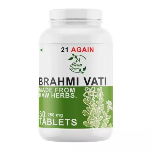 24 Hours Organic Brahmi Vati 500Mg  Tablets (30 Tablets)