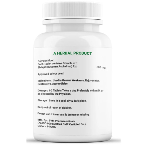 Dr Satnam's Arogyam Ayurveda Shilajit  Tablets (60 Tablets)