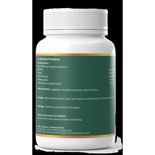 Dr Satnam's Arogyam Ayurveda Brain Power & Stress  Capsules (60 Capsules)