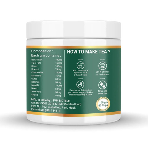 Dr Satnam's Arogyam Ayurveda Herbal Tea For Acne & Pimple (100g)