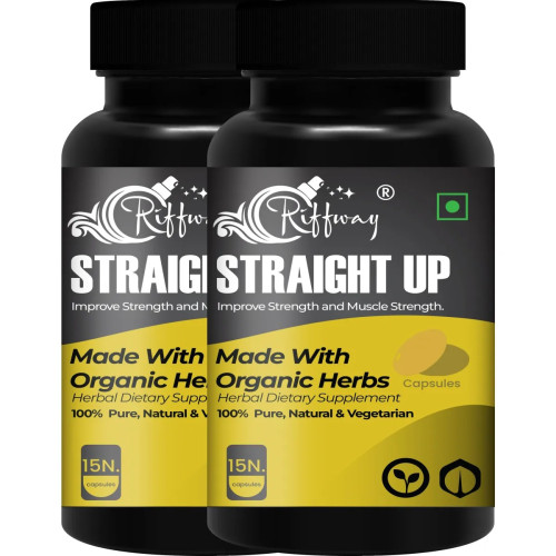 Riffway Straight Up  Capsules (15 Capsules, Pack of 2)