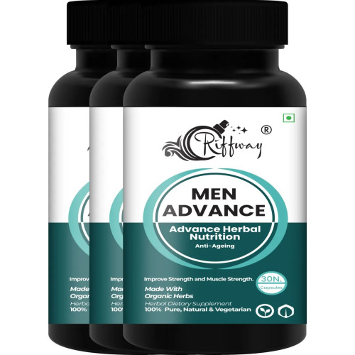 Riffway Men Advance Nutrition  Capsules (30 Capsules, Pack of 3)