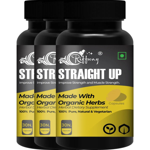 Riffway Straight Up  Capsules (30 Capsules, Pack of 3)