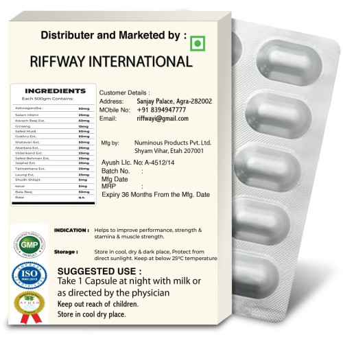 Riffway Fire Up  Capsules Strip (10 Capsules, Pack of 2)