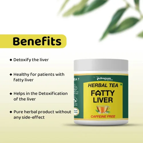 Dr Satnam's Arogyam Ayurveda Fatty Liver  Tablets + Herbal Tea (60 Tablets + 100gm) (1Pack)