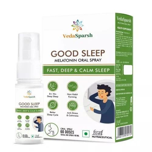 Veda Sparsh Good Sleep Melatonin Oral Spray (Mint Flavour) (40ml)
