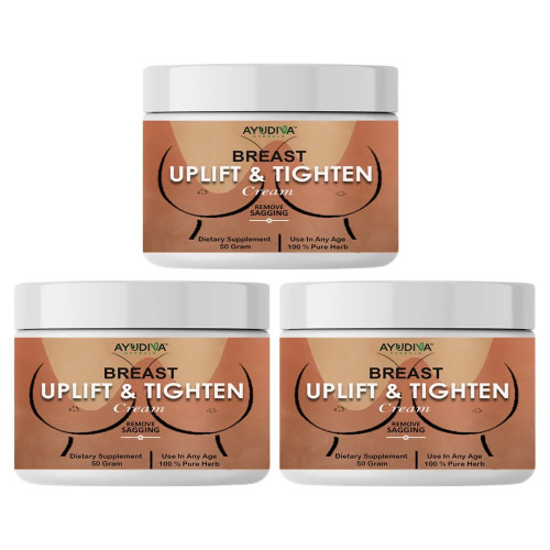 Ayudiva Herbals Breast Uplift & Tighten Cream (50g, Pack of 3)