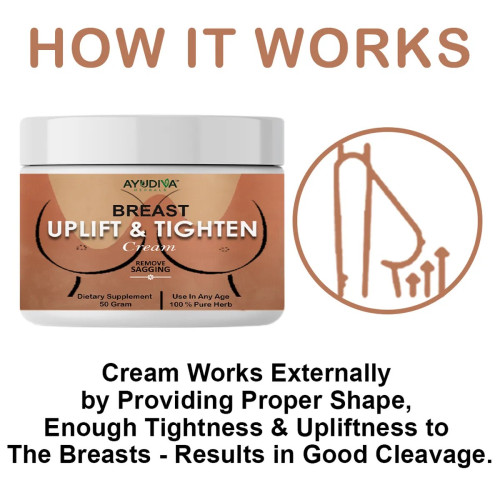 Ayudiva Herbals Breast Uplift & Tighten Cream (50g, Pack of 3)
