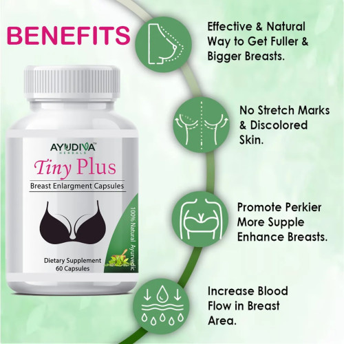 Ayudiva Herbals Tiny Plus  Capsules (60 Capsules, Pack of 3)