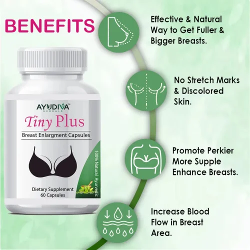 Ayudiva Herbals Tiny Plus  Capsules (60 Capsules, Pack of 3)