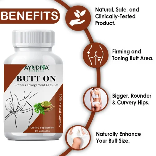 Ayudiva Herbals Butt On  Capsules (60 Capsules, Pack of 3)