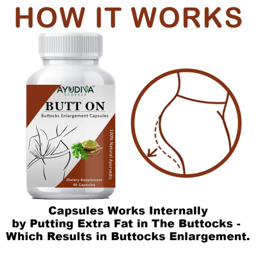 Ayudiva Herbals Butt On  Capsules (60 Capsules, Pack of 3)
