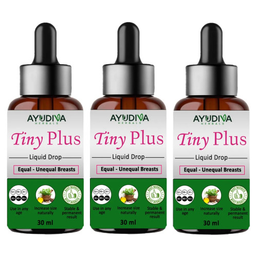 Ayudiva Herbals Tiny Plus Breast Liquid Drop (30ml, Pack of 3)