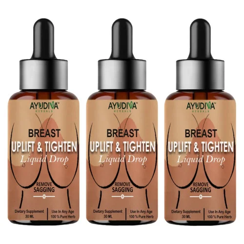 Ayudiva Herbals Breast Uplift & Tighten Liquid Drop (30ml, Pack of 3)