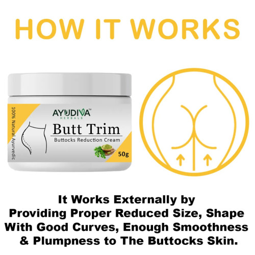 Ayudiva Herbals Butt Trim Buttocks Reduction Cream (50g, Pack of 3)