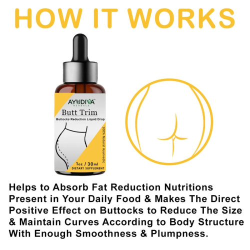 Ayudiva Herbals Butt Trim Buttocks Reduction Liquid Drop (30ml, Pack of 3)