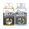Dr Morepen Shilajit  Capsules And Testosterone Booster  Tablets (60 Cap + 60  Tablets) (1Pack)