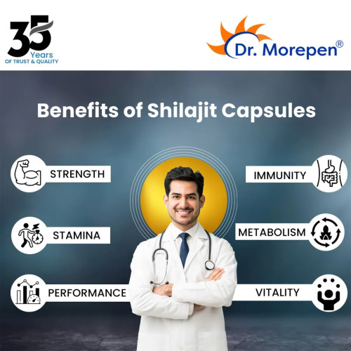Dr Morepen Shilajit Resin Form And Shilajit  Capsules (15Gm + 60 Capsules) (1Pack)