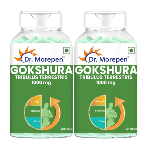 Dr Morepen Gokshura 1000Mg  Tablets (60 Tablets, Pack of 2)