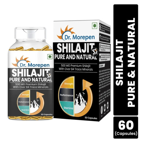 Dr Morepen Shilajit  Capsules (60 Capsules, Pack of 2)