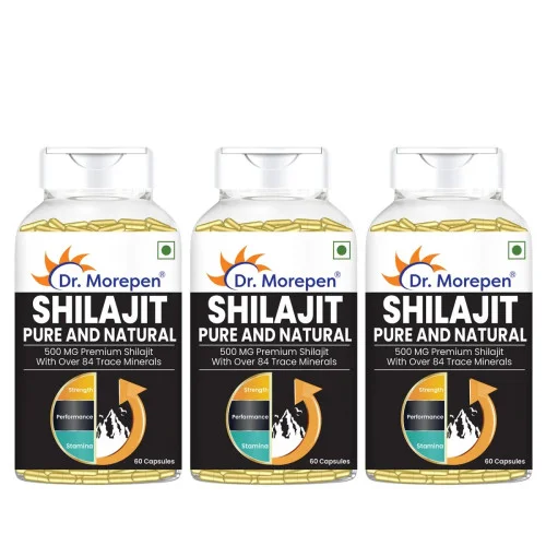 Dr Morepen Shilajit  Capsules (60 Capsules, Pack of 3)