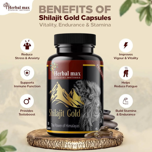 Herbal Max Shilajit Gold  Capsulesule (30 Capsules)