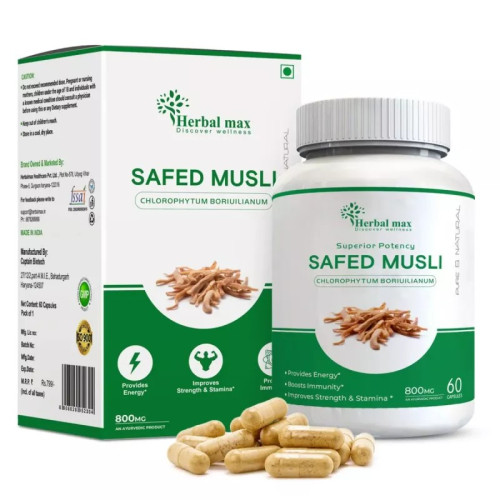 Herbal Max Safed Musli  Capsulesule (60 Capsules)