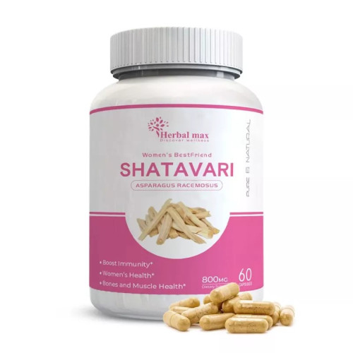 Herbal Max Shatavari  Capsules (60 Capsules)