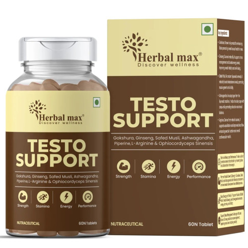 Herbal Max Testo Support  Capsules (60 Capsules)