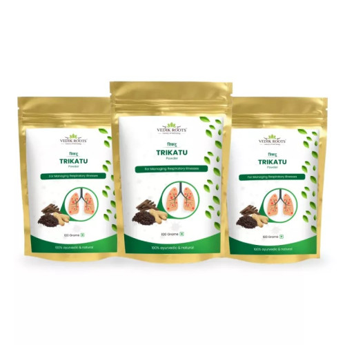 Vedikroots Trikatu Powder (100g, Pack of 3)