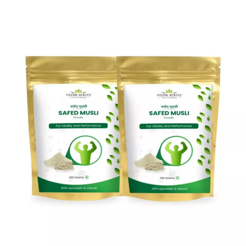 Vedikroots Safed Musli Root Powder (100g, Pack of 2)