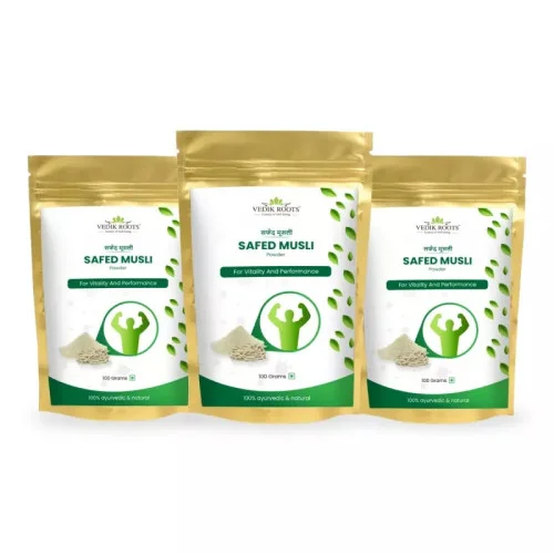 Vedikroots Safed Musli Root Powder (100g, Pack of 3)
