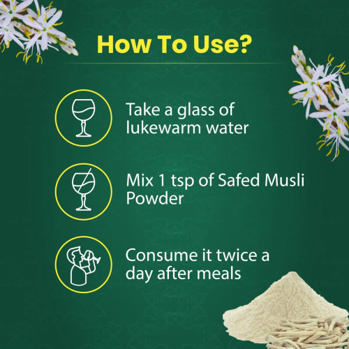 Vedikroots Safed Musli Root Powder (100g, Pack of 3)