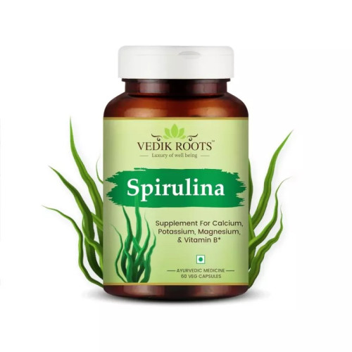 Vedikroots Spirulina  Capsules (60cap)
