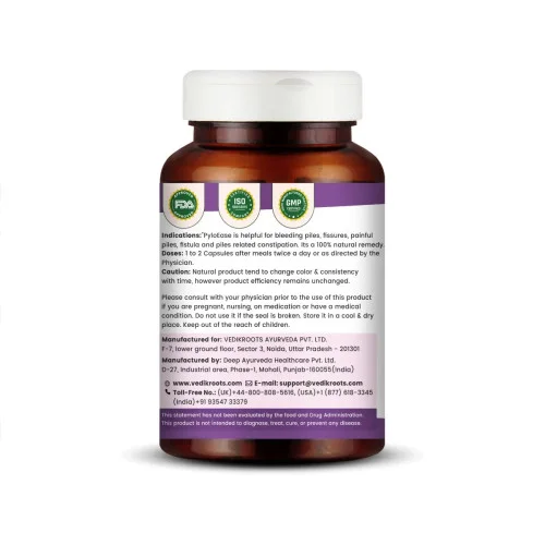 Vedikroots Pyloease  Capsules (60cap)
