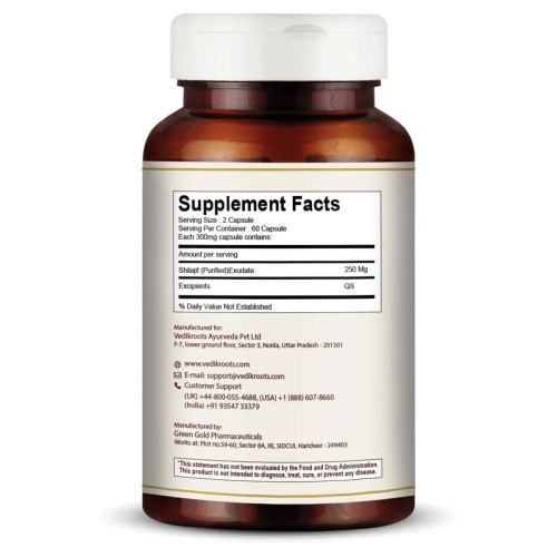 Vedikroots Shilajit  Capsules (60cap)